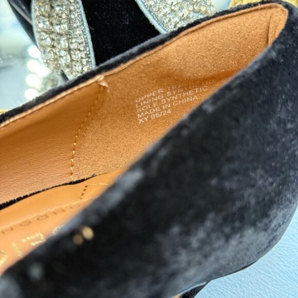 🆕 KURT GEIGER LONDON 🧿 NWOB Belgravia Bow Court Heel, Black Velvet Sz 37 US 7 - Picture 13 of 15